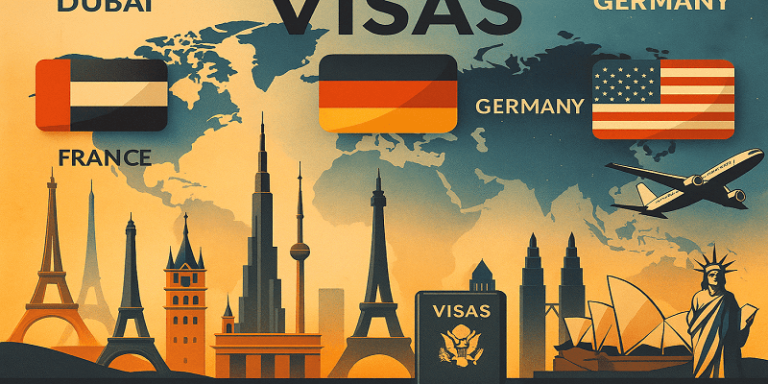 Complete Visa Application Guide 2025 – Step-by-Step Process for Dubai, Germany, France, UK, USA, and Canada